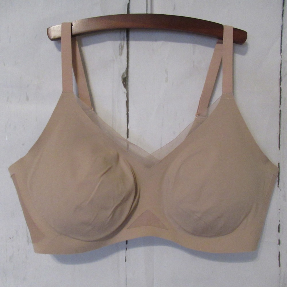 Honeylove Bra XL Crossover Beige Tan Wireless Wire Free Bralette